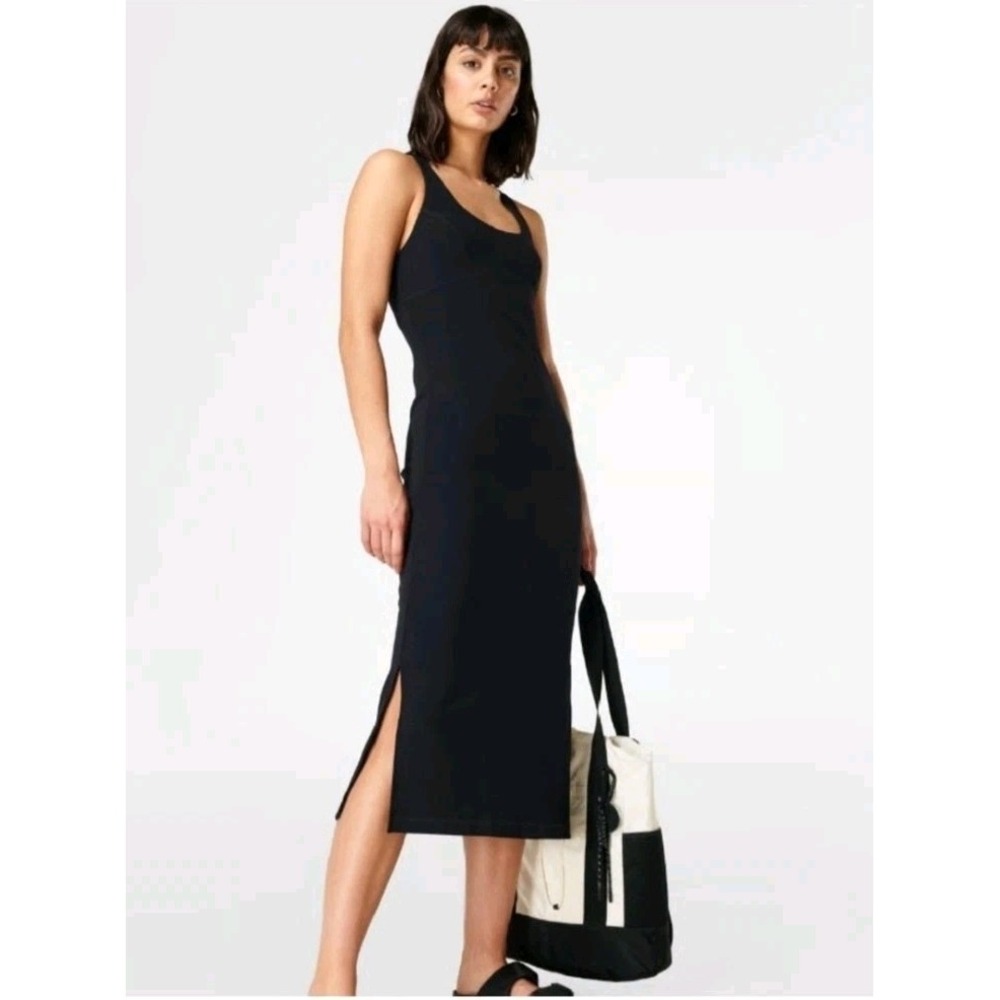 Sweaty Betty Black Midi Tank Dress
